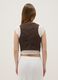 Brown string-closure vest without buttons, regular fit_3