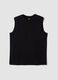 Black crew-neck vest in pure cotton, relaxed fit_4