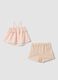 Pink pure cotton set with top and shorts_1