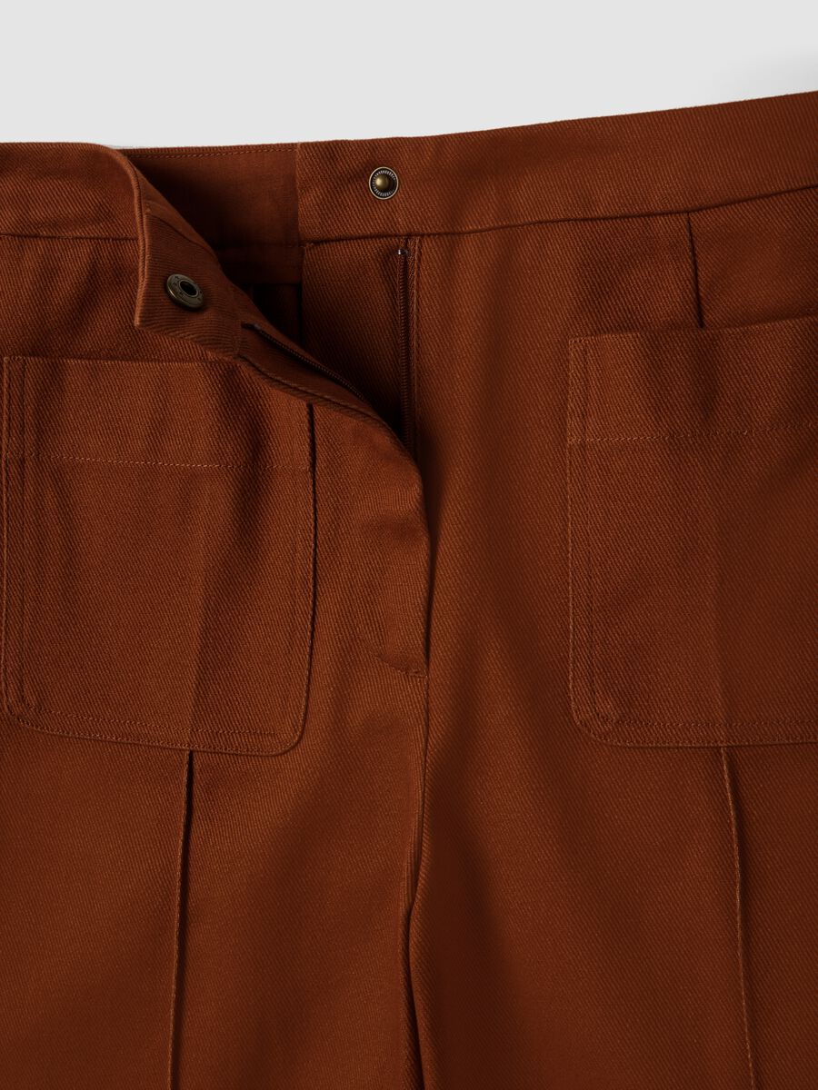 Brown pure cotton trousers_5
