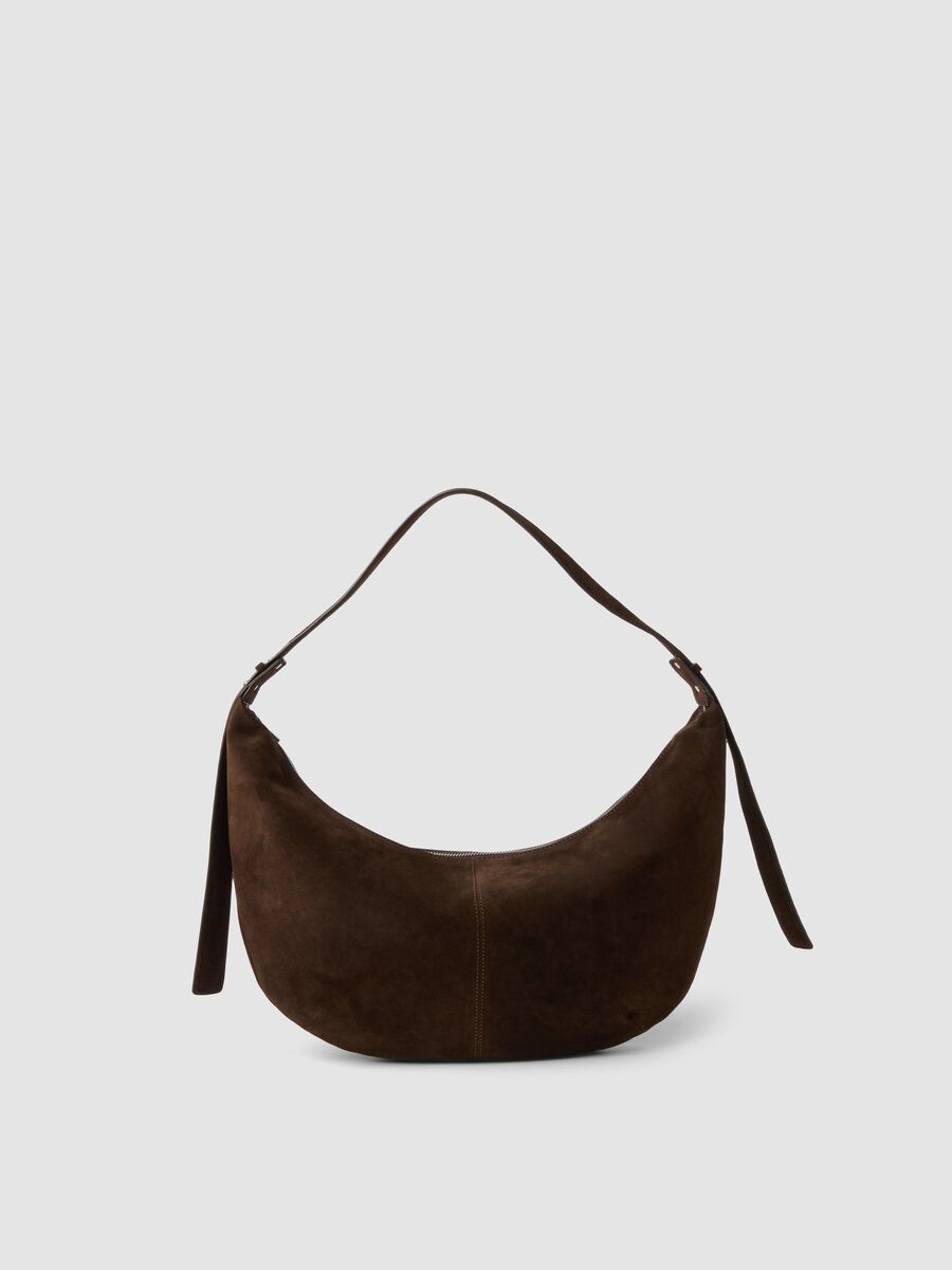 Brown genuine leather shoulder bag_0