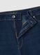 Blue stretch flare cut jeans_5