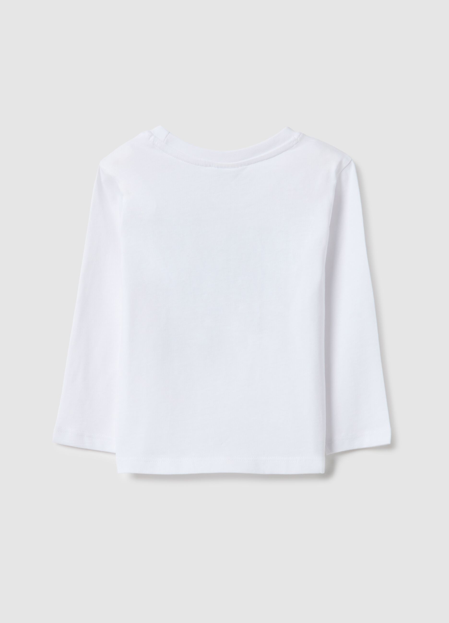 Pure cotton white regular fit t-shirt for boys