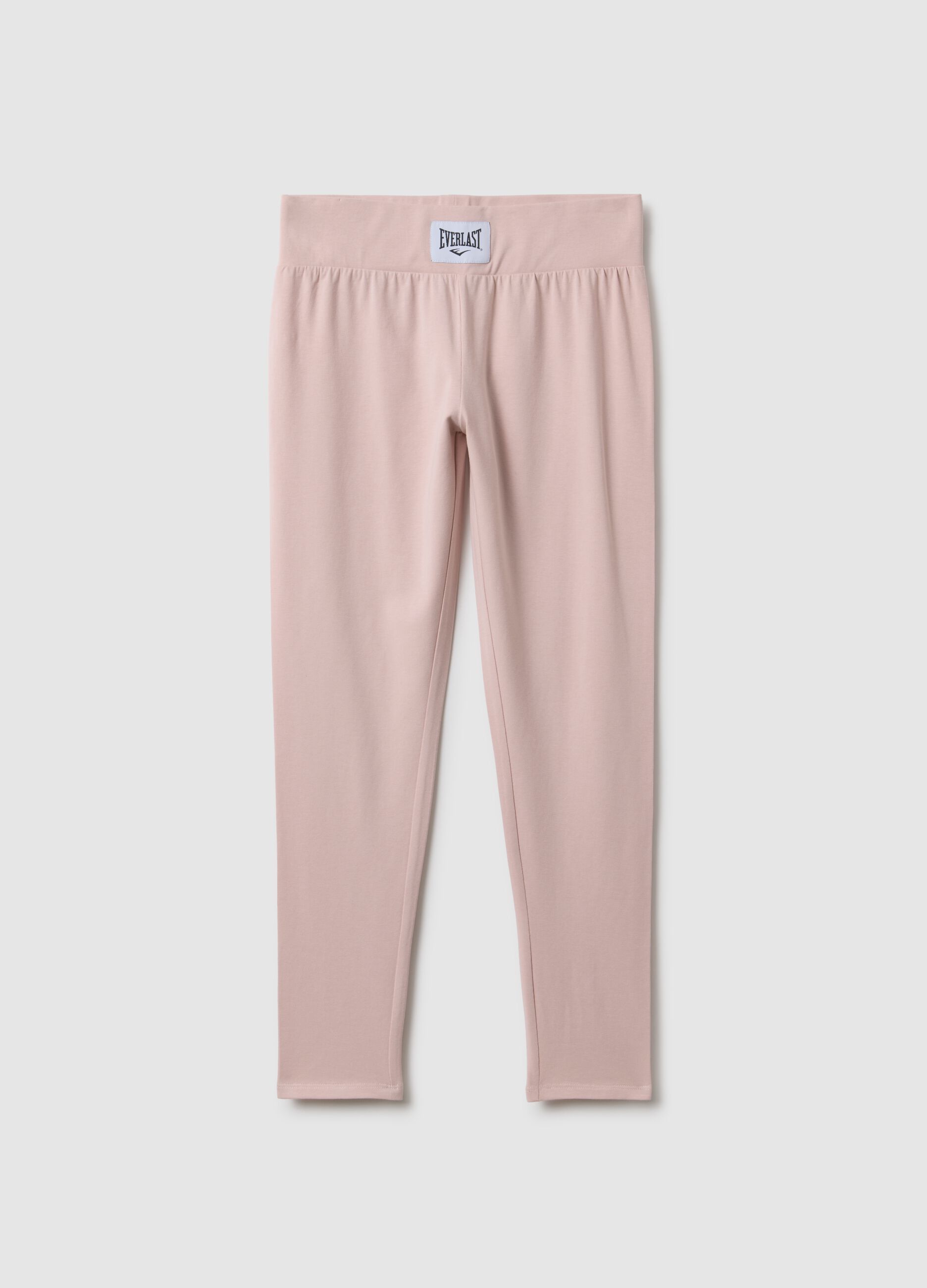 Pink stretch cotton regular fit leggings with Everlast logo