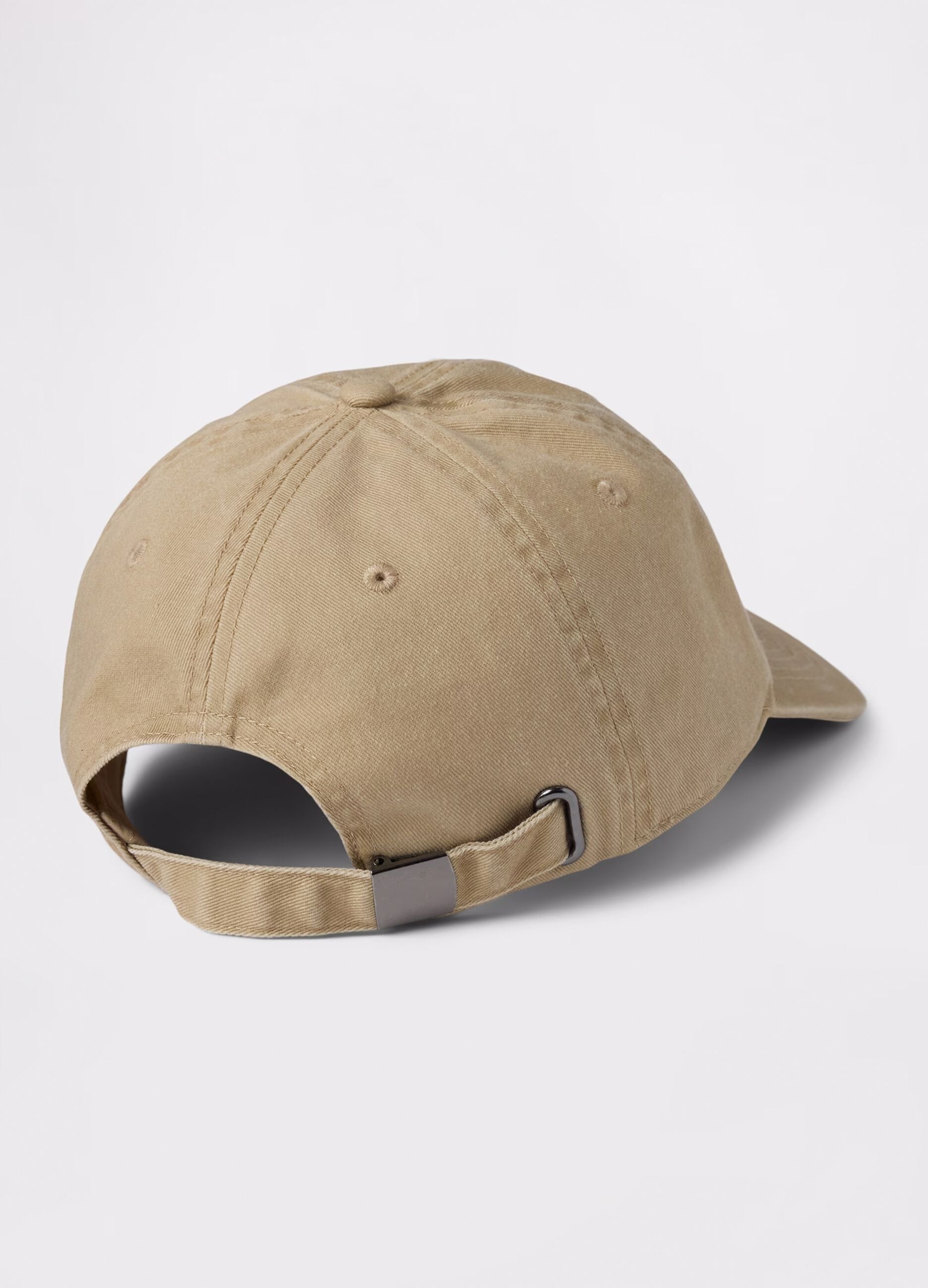 Baseball cap in beige cotton