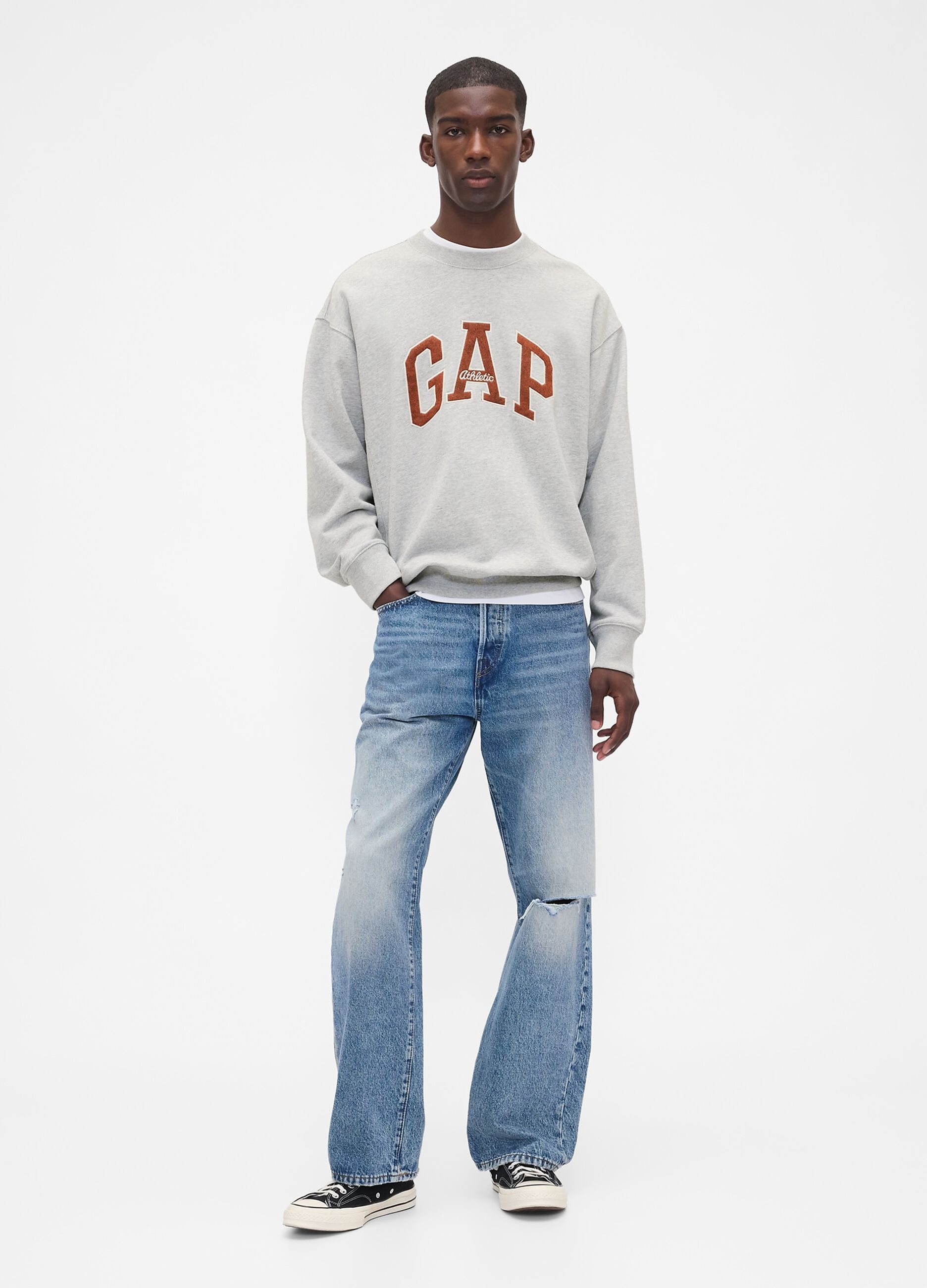 Grey Sweatshirt with Logo