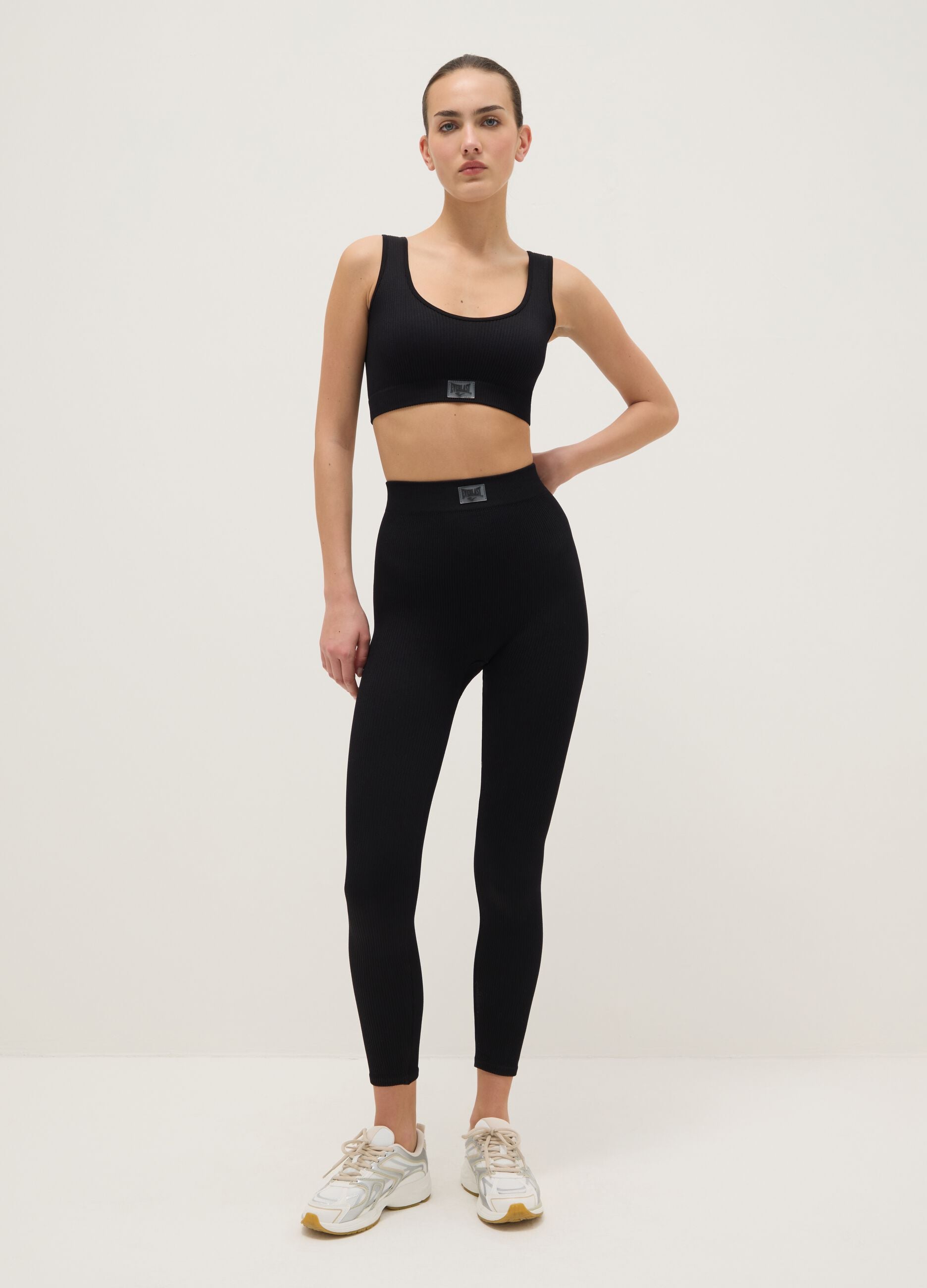 Slim Fit Black Long Sports Leggings