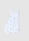 Comfortable white stretchy tights for girls with flowers_0