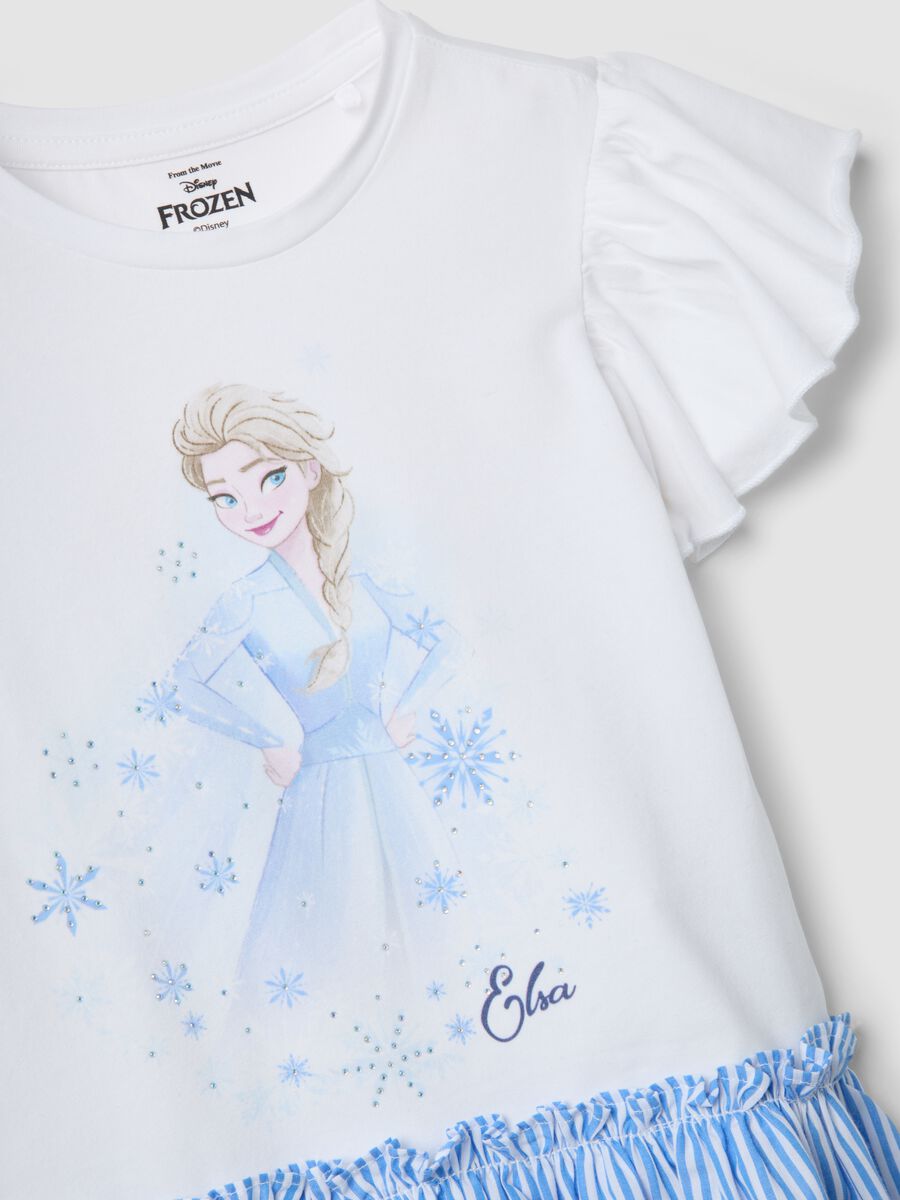 Girls&rsquo; multicolour stretch cotton dress with Frozen print_2