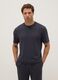 Black viscose blend pyjama T-shirt regular fit_0
