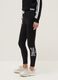 Black stretch cotton leggings regular fit with Everlast logo_3