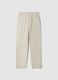 Beige chino trousers in pure cotton, regular fit_4