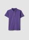 Purple regular-fit polo in 100% organic cotton_4