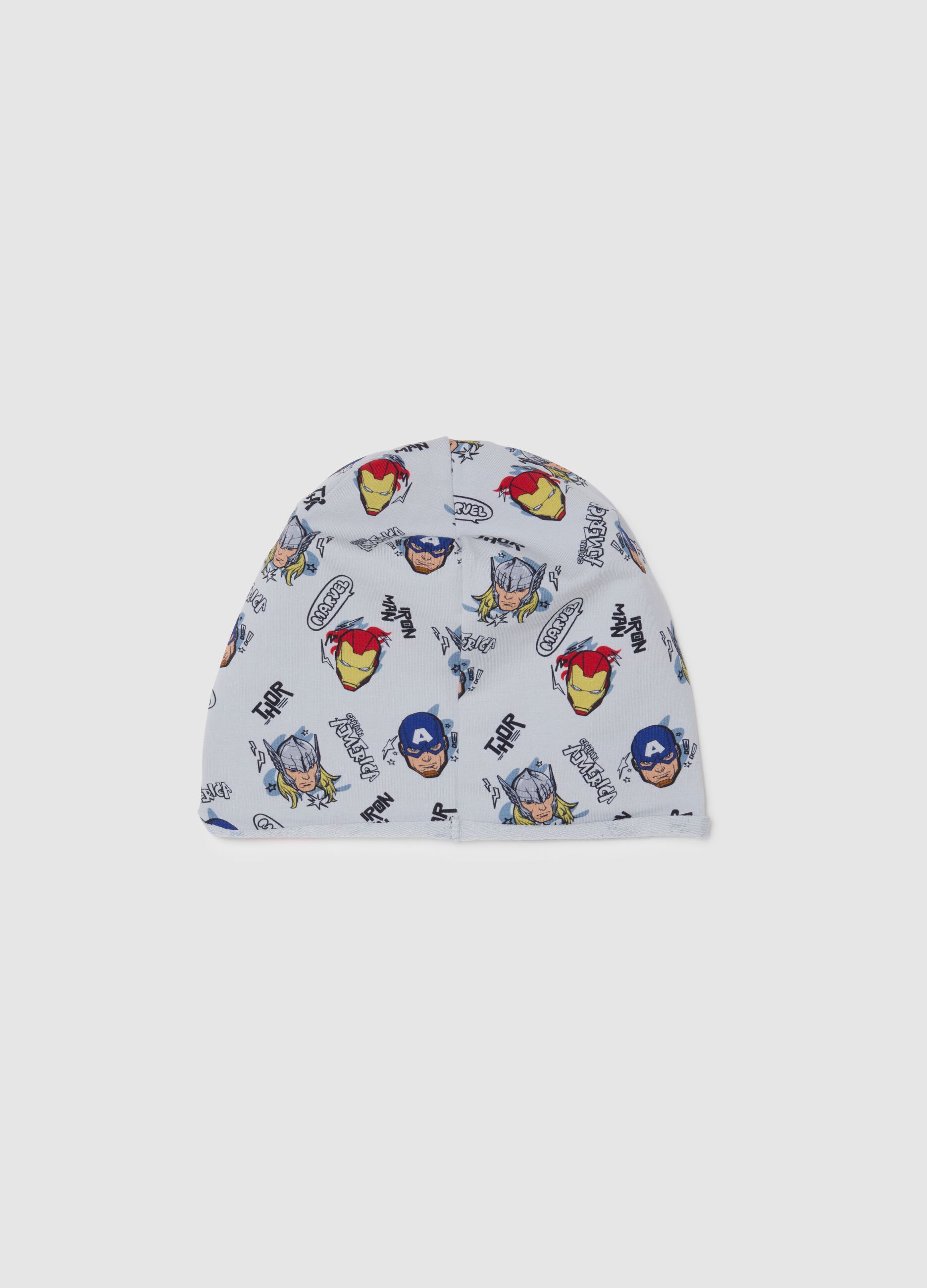 Multicoloured Stretch Cotton Kid's Beanie with Prints