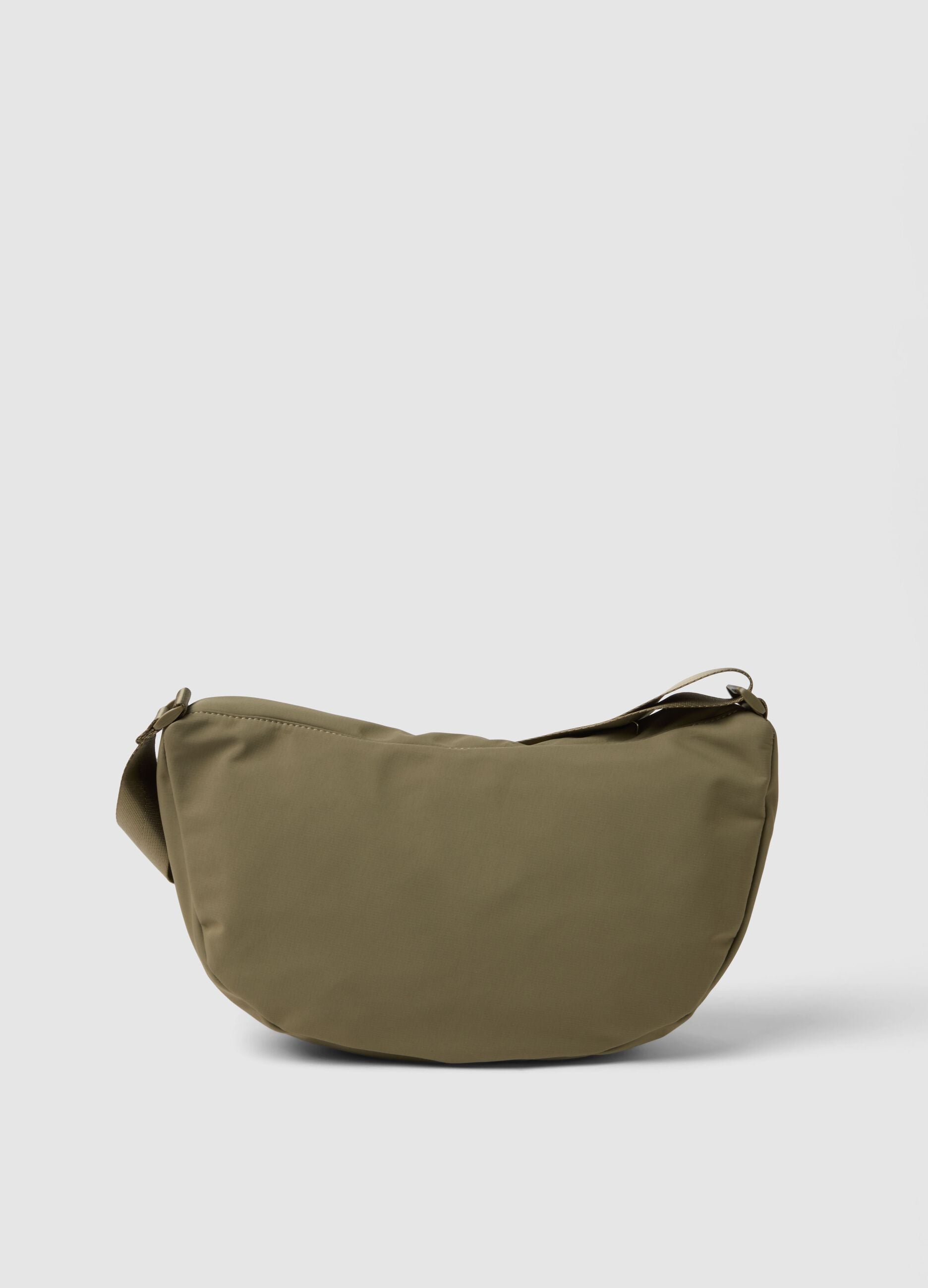 Green Crossbody Bag with Zip