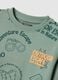Kids' regular fit pure cotton green sweatshirt with print_2