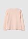 Girls' Pink Pure Cotton T-shirt Regular Fit with Bow_1
