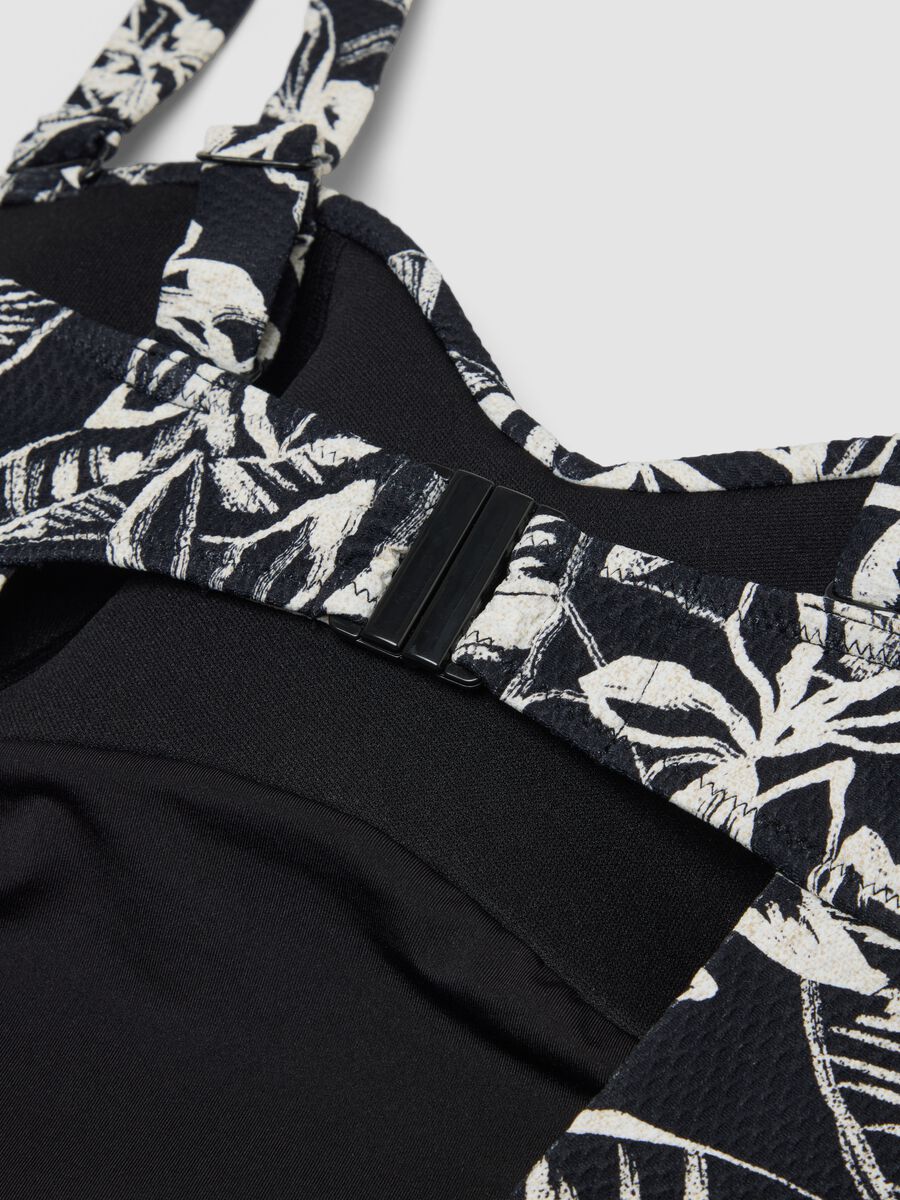 Multicoloured stretch floral print swimsuit_5