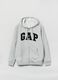 Full-zip sweatshirt with hood and logo patch_0