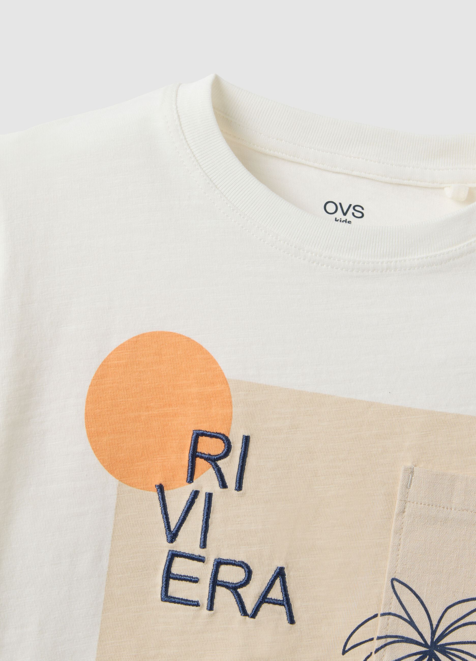 Kids' White Pure Cotton Regular Fit T-shirt with Print