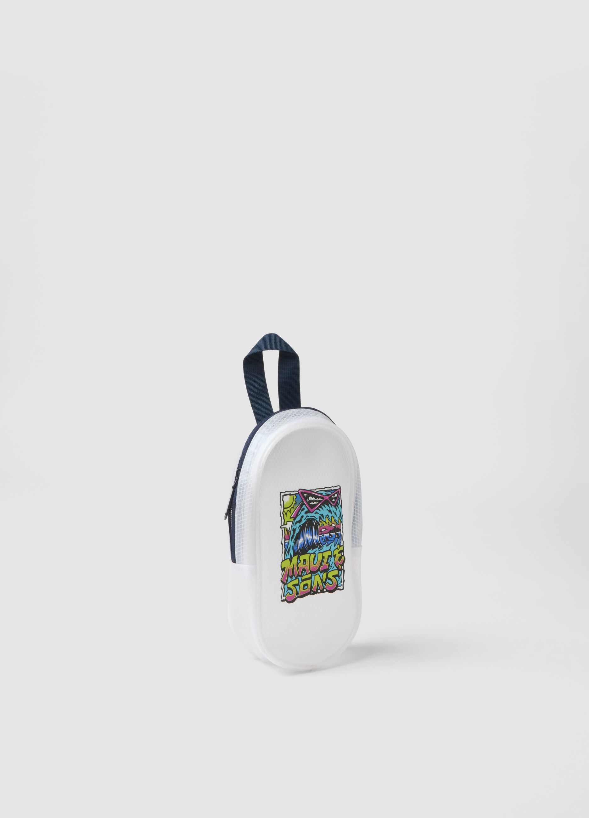 Transparent swimsuit pouch with zip closure