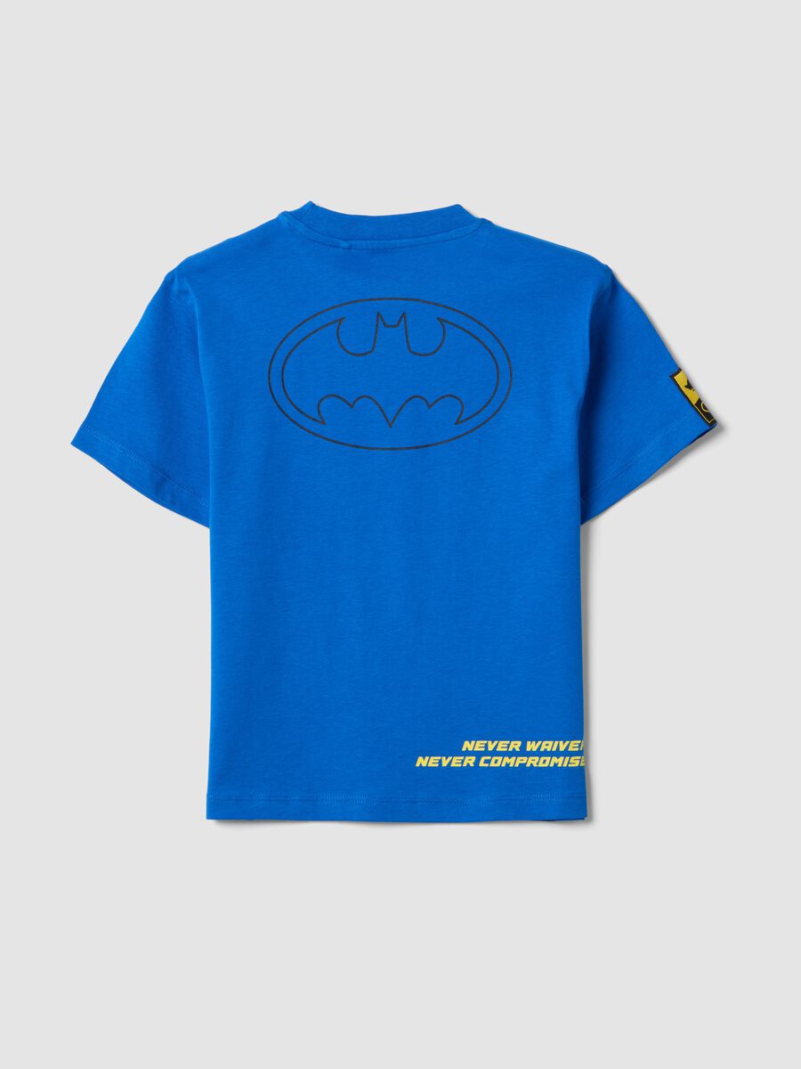 T-shirt in puro cotone blu da bambino oversize fit con stampa Sonic_1