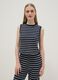 Regular-fit blue and white striped cotton-blend waistcoat_2