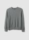 Grey crew neck pure cotton jumper in regular fit_4