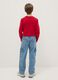 Boys' regular fit blue cotton blend jeans with cargo pockets_1