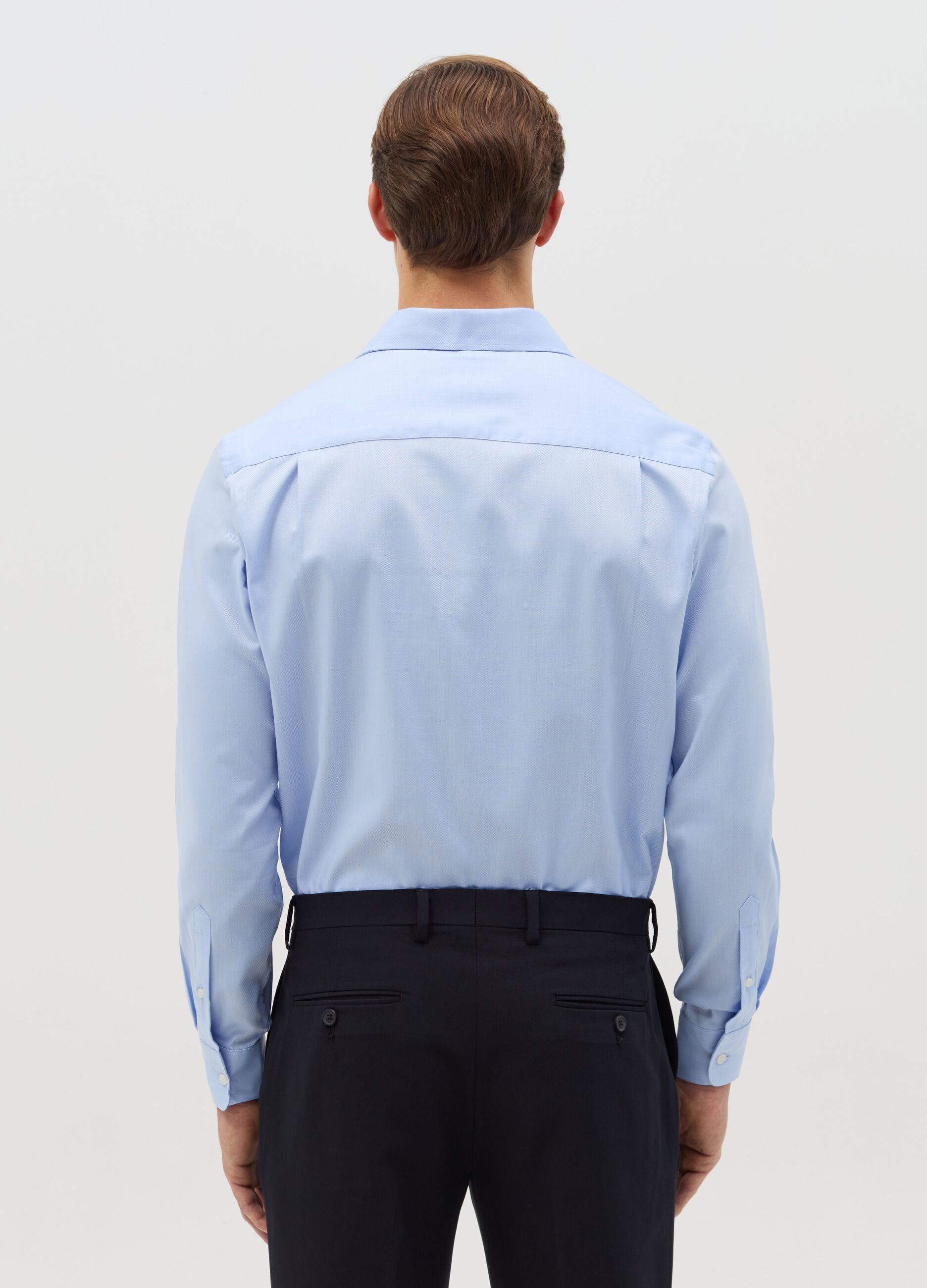 Regular-fit shirt in easy-iron Oxford cotton