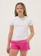 Girls&rsquo; white pure cotton T-shirt, regular fit_0