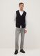 Grey denim cotton blend carrot fit jeans_1