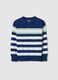 Children's regular fit striped sweater in multicolor pure cotton_0