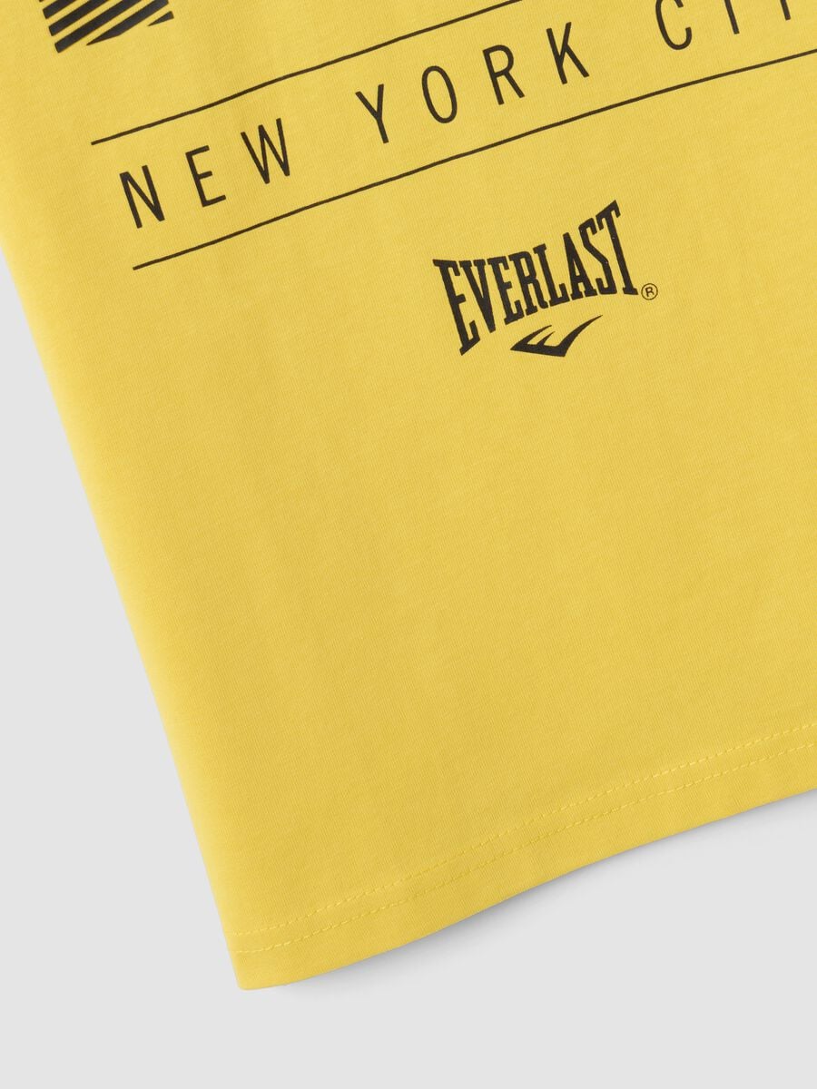 T-shirt gialla in puro cotone con stampa NYC per bambino_3
