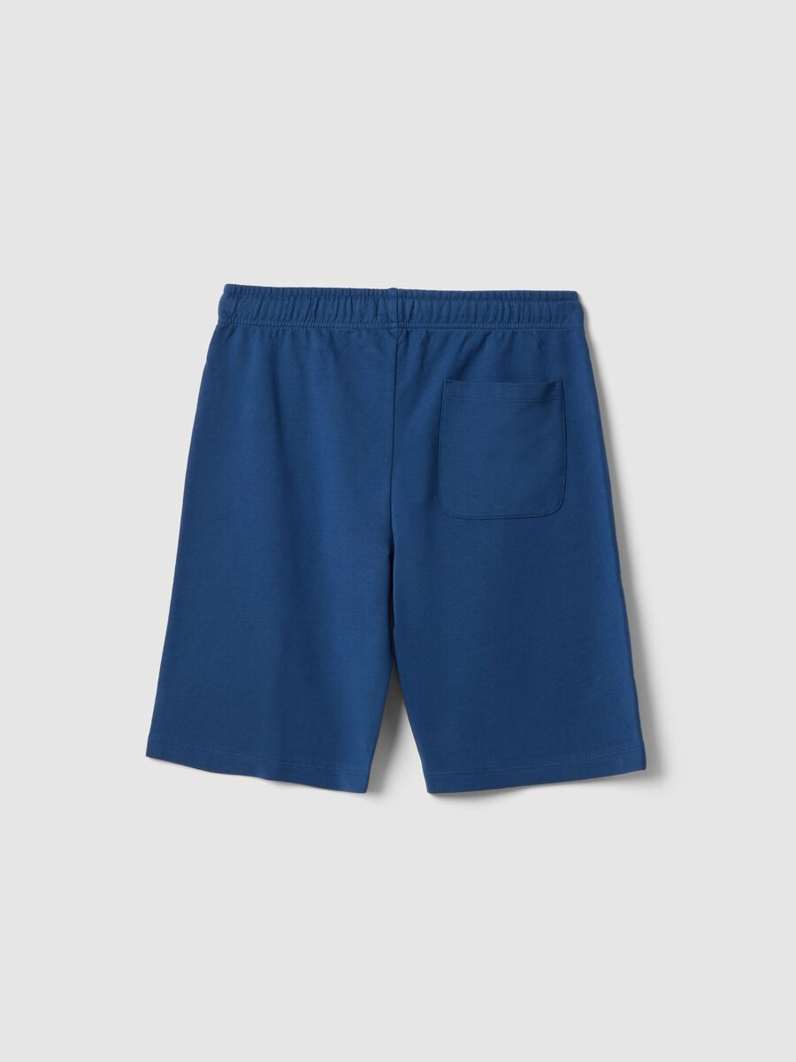 Boy's regular fit blue pure cotton shorts_4
