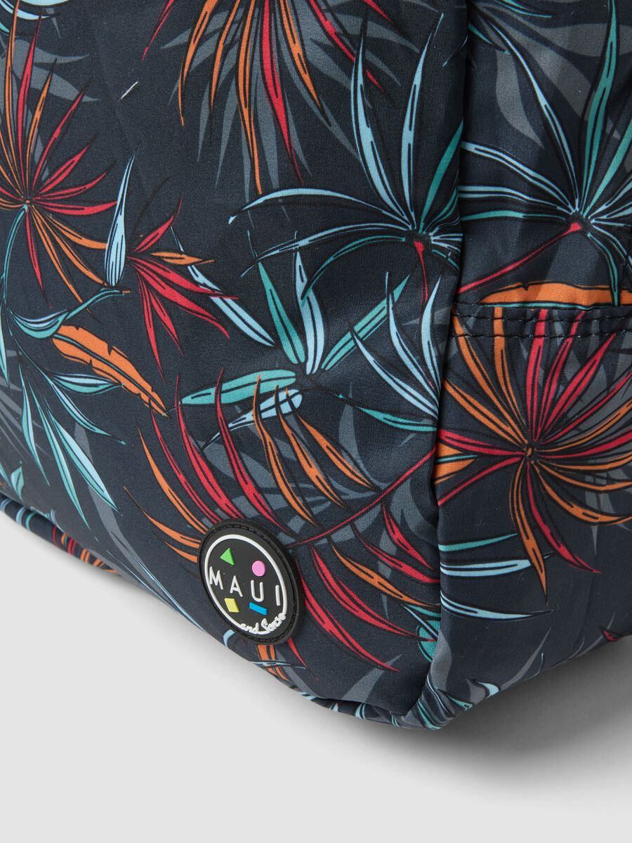 Multicolour backpack with tropical print_2