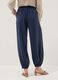 Blue viscose-blend trousers with elasticated cuffs, regular fit_2