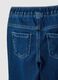 Girls' Blue Stretch Cotton Flare Fit Jeggings_3