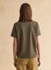 Green pure cotton regular fit T-shirt with floral print_2