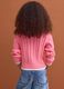 Pink pure cotton cable-knit V-neck jumper for girls_2