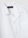 Camicia bianca in misto lino e cotone con collo bowling regular fit_5