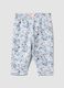 Multicolour organic cotton floral-print leggings for baby girl_0