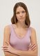 Pink regular fit vest with lace_0