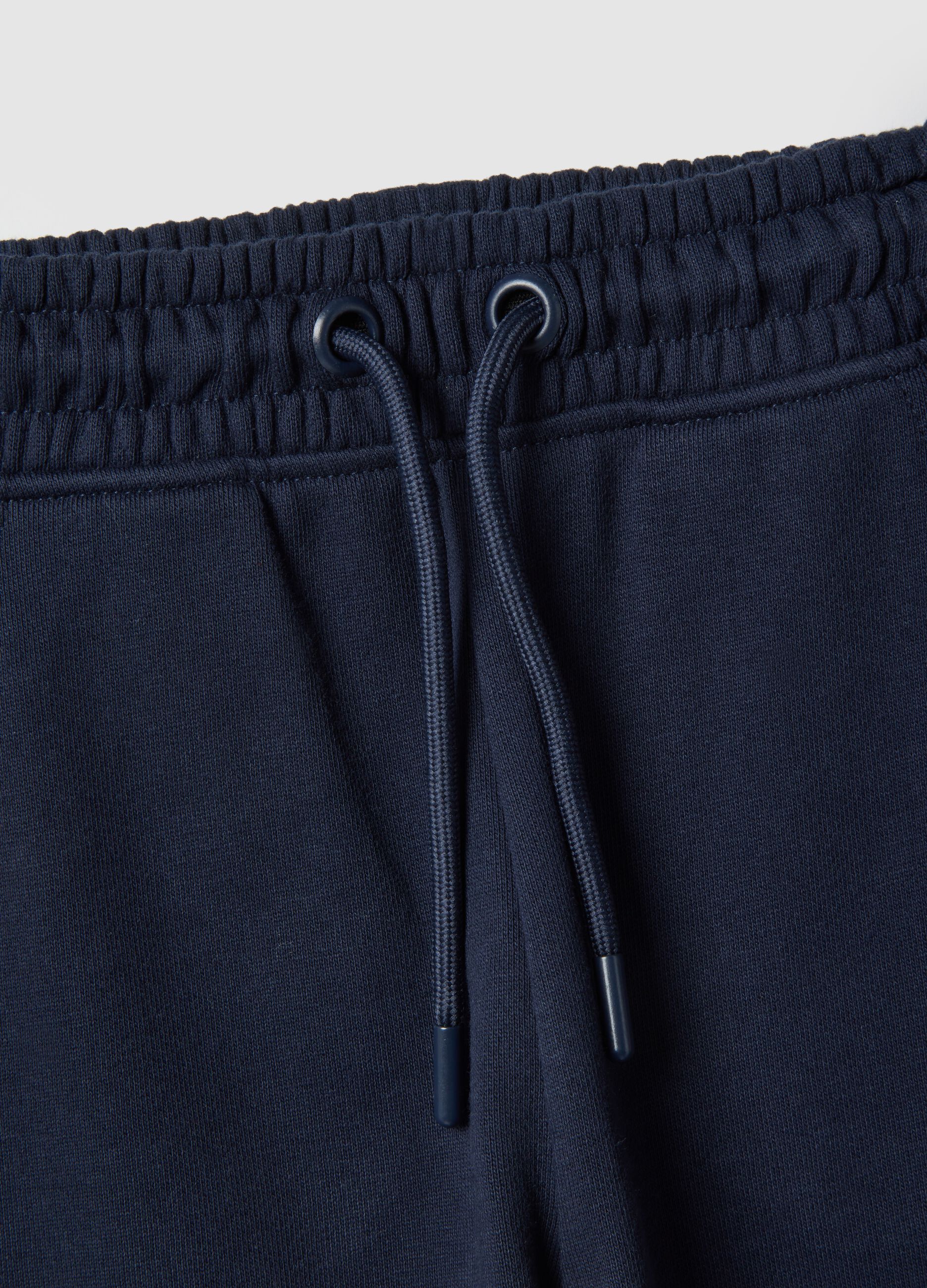 Blue jogger trousers for girls in pure cotton regular fit