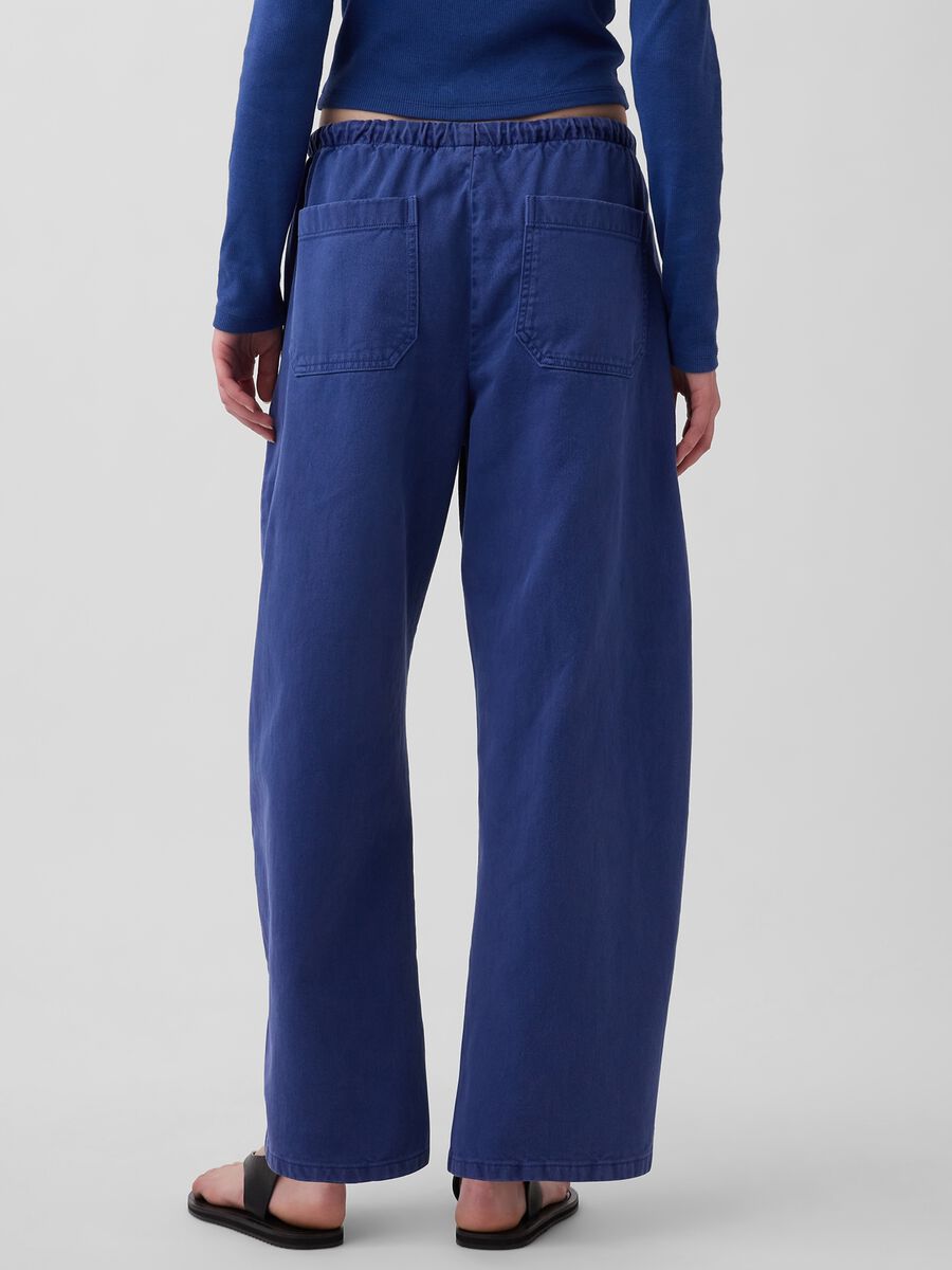 Pantaloni a palazzo in puro cotone_3