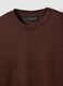 Brown pure cotton crew neck t-shirt relaxed fit_5