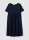 Blue midi dress in stretch viscose, regular fit_4