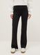 Black Stretch Cotton Flare Fit Leggings_1