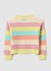 Girl's regular fit multicolour striped pure cotton jumper_1