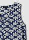 Blue pure cotton maxi dress with V-neck and floral print_5